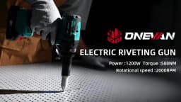 ONEVAN 25000N Brushless Electric Rivet Gun Cordless Rivet Nut Gun Drill Insert Automatic Riveting Tool For Makita 18V Battery Pin
