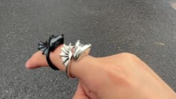 Jisensp Gothic Punk Dragon Ring Men Retro Viking Animal Adjustable Finger Rings for Women Personality Magical Cool Jewelry Gifts