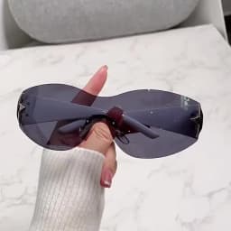 1PC Large Frame Women Multicolor Y2K Glasses Star Glasses Bohemian Style Suitable For Parties And Trips Summer Party