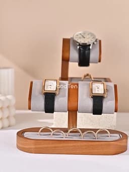 WoodTen Solid Wood Jewelry Watch Display Stand New T-shaped Watch Stand Bracelet Jewelry Display Prop Home Watch Storage Rack