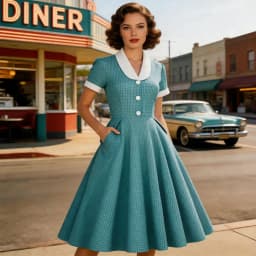 Tonval Shawl Collar Button Up Vintage Robe Plaid Long Dress Evening Elegant for Women Short Sleeve Pockets A-Line Dresses