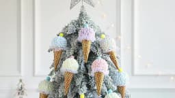 1Set Christmas Ornaments Cone Lollipop Macaroon Ice Cream Xmas Tree Balls Hanging Pendant New Year Gift Navidad Home Party Decor