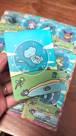 55Pcs Cute DIY Card Proxy Poke My bubble friends Holographic Anime Version Pocket Monster Collection Cards Eevee Charizard