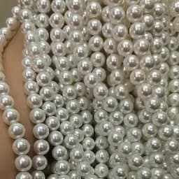Natural White Shell Pearl Round Loose Beads For Jewelry Making Choker Making Diy Bracelet Jewellery 2/3/4/6/8/mm Wholesale15''