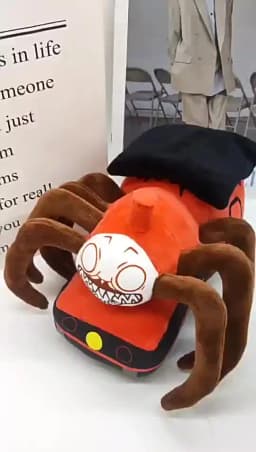 Choo-Choo Charles Plush Toy Horror Game Character Stuffed Doll Scary Spider Train Soft Model Cartoon Plushie For Kids Children