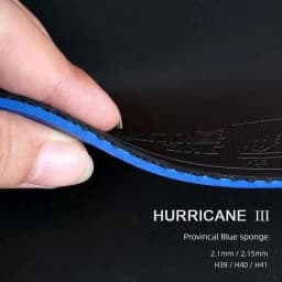 DHS-Hurricane 3 NEO Provincial Table Tennis Rubber, Professional Tacky Ping Pong Rubber, Blue Orange Sponge