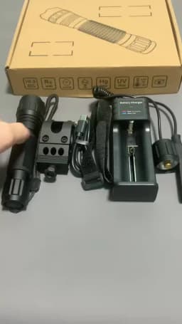 Tactical Flashlight 1200 Lumen LED Light with Picatinny Rail/Mlok Mount for Outdoor and Pressure Switch Included