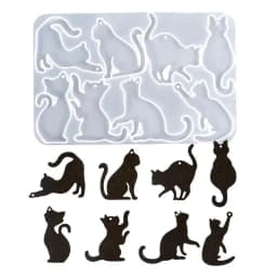 High Quality Silicone Mold With 8 Cavity Cats Designs Perfect For Home Crafting And Individualized Gift Making