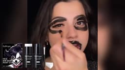 Black White Face Body Paint Kit Cover Foundation Clown Colorful Long Lasting Waterproof Halloween Festive Makeup Accessories Set