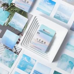 46pcs Gradient Cloud Sea Mini Diary Stickers DIY Adhesive Stationery Decorative Stick Labels for Journals And Planners