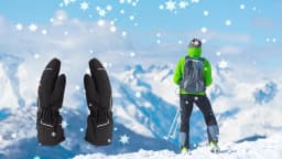 SNOW DEER Electric Heating Glove for Winter Thermal Gloves Rechargeable for Men Women Waterproof Heated Ski Mittens with Battey