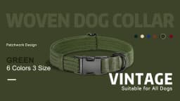 Custom Dog Collar Dog Durable Nylon Dog Collars Free Engraved Pet Name Buckle Necklace Adjustable for Small Medium Large Dogs