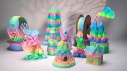 ERYONE 5KG Matte Rainbow PLA 3D Print Premium Filament, Macaron+Watercolor, PLA Matte Rainbow Filament Wholesale Big Sale