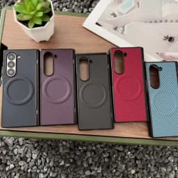 Luxury Carbon Fiber For Magsafe Hinge Case For Samsung Z Fold 8 7 6 5 4 Fold8 Ultra Wireless Charge Soft Silicone Bumper Cover