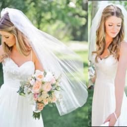 One Layer Short Wedding Veil Cut Edge Tulle Cheap Bridal Veil With Comb Simple Bride Veils Wedding Accessories Customized