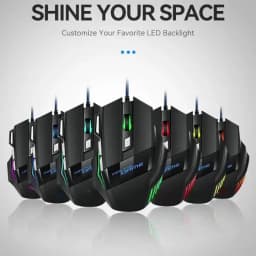 1 PC New Hyperspeed USB Gaming Mouse RGB Backlit Ergonomic Gaming Mice 7D Esports Wired Mouse for Laptop PC Gamer