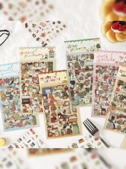 4/24 Sheets Cute Magazine Scrapbooking Stickers Pack DIY Junk Journal Material Decoration Album Diary Stationery supplies