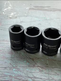 Heavy Duty 1/2' Drive Hexagon Impact Socket Shallow Metric Sockets for Impact Driver High Torque CR-MO Tools for Auto Repair