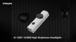 CYCLAMI AI-1200 Bike Headlight MTB Road Bicycle AI 1200 Lumens Front Lamp Night Cycling Portable Flashlight Black Tail Light