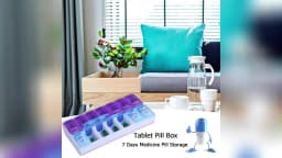 Pill Box Case 7 Day Weekly Medicine Storage Box Double Row 14grid Tablte Dispenser Organizer Open Lid First-Aid Kit Container