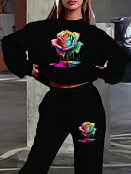 Basic Polyester Hoodie Alphabet Print 100_ Polyester Women Autumn and winter Comfortable Pullover Crewneck Loose Female Clothes