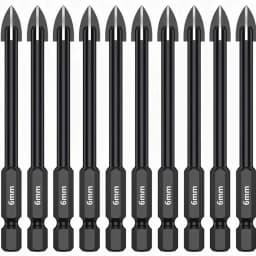 5pcs/10pcs Cross Hex Drill Bit Set For Tile Porcelain Glass Mirror Multifunction Tile Porcelain Drill Bit Kit