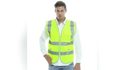 Hi Vis Work Vest Construction Building Vest Workwear Clothing Work Vest Multi Pocket Black Vest