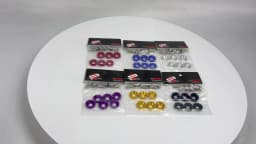 M8 Aluminum 6 Pcs/Pack Car Modified Hex Fasteners Fender Washer JDM Bumper Engine Concave Screws