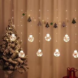 1pc Fairy Curtain String Lights Christmas Wish Ball LED Wedding Holiday Garland Lamp for Home Room Party Decoration