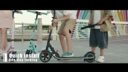 RCB R11 Kids Electric Scooter for Age 6-12, 150W Motor, 3 Speed Modes up to 9.9 mph & 5 Miles Range, 7"/6" Solid Tyres, LED Lights & Display, Bluetooth Speaker, Foldable 6.65kg, CE Certified