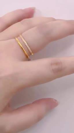 Beautiful Hollow Double Layer Inlaid 21 Zircon Ring For Women Love Gift Stainless Steel Gold Color Jewelry