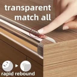 Transparent PVC Baby Protection Strip with Double-Sided Tape Anti-Bumb Kid Safety Table Edge Furniture Guard Corner L Protectors