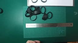 Diameter 4cm Black Wide Elastic Rubber Bands For Packing Packaging Office Supply
