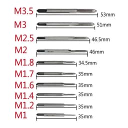 10pcs Micro Machine Screw Taps M1-M3.5 Mini Clocks and Watches Tapping Combination Equipment Tool Set