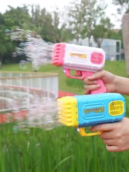 42 hole bubble gun toy children's light bubble gun holiday gift birthday party outdoor activities without battery bubble water