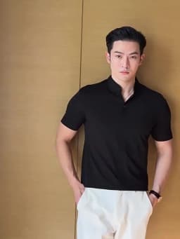 Men's High Elastic V-neck Polo Shirt, Thin Short-sleeve T-shirt, Business Casual Men's Top, 2024 High Quality, M-4XL.