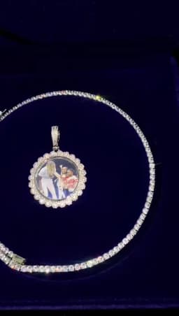 Bubble Letter Memory Charms With Picture Iced Out Pendant Custom Photo Necklace for Men Hip Hop Jewelry Real Copper Bling