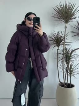 Janveny 2026 New Winter Thickened Puffer Down Jacket Women Warm Hooded Medium Length Loose Solid Color 90% White Duck Down Coat