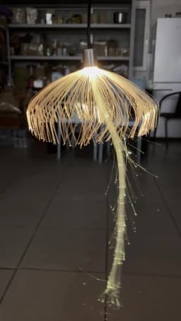 MEMEOKON 10pcs 12V Fiber Optic Jellyfish String Chandeliers Outdoor Christmas Garland Party Garden Tree Lights