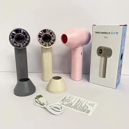 Hot New High Speed Folding Refrigeration Fan, Digital Display Mini Portable USB Charging Fan, High Wind Power Handheld Fan