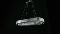 Modern Pendant Light Luxury Crystal Oval Design Led Chandelier Ceiling Lamp Nordic Hanging Fixture Living Bedroom Hotel Lustres