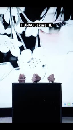 HUANO Sakura HE Magnetic Switch Hall Effect Custom 35gf HIFI Creamy Linear Switches For 75% Magnetic Keyboard Gaming POM PC PA66