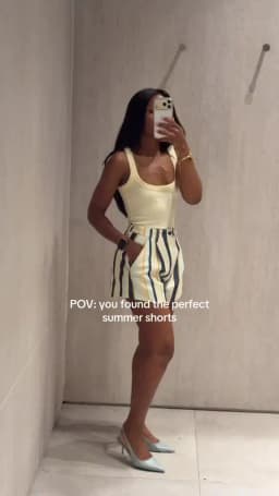 Women's Striped Print Shorts Single Button Color Blocking Loose High Waist Panties 2026 Summer Fashion All-match Causal Outfits