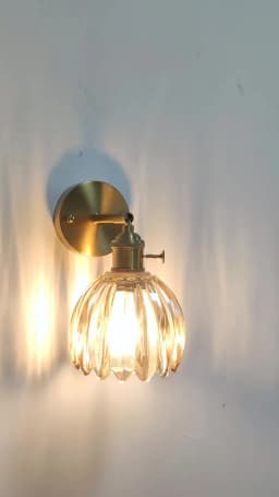 Modern Floral Glass Wall Lamp With a Switch For Bedroom Room Decoration Study Led Lights Mirror Light Nordic Wall Sconce