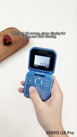 SERVO I16 PRO Mini Flip Mobile Phone Speed Dial FM Radio Blacklist Magic Voice 2G GSM Dual SIM Standby Small Foldable Cellphones