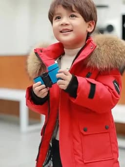 Boys Thickened Coat Thicken Winter Warm Jackets Children's Hooded Cotton Outerwear New Teenagers Large Fur Collar Clothing