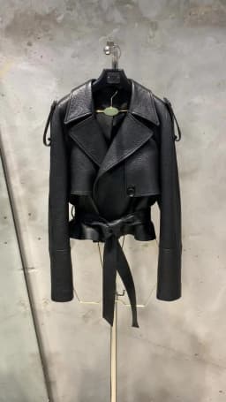 Women Casul Leather Jackets Short Windbreak Design Genuine Grained Sheep Leather Coats Lady