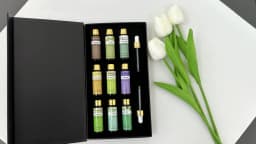 PHATOIL 9PCS Gift Set 10ml Pure Natural Essential Oils Kit Vanilla Sandalwood Lemon Eucalyptus Lavender Rose Essential Oils Set