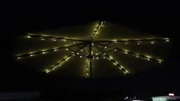 LED String Lights Patio Umbrella Lights 8 Lighting Mode with Remote Control Lights Solar Operated Outdoor for Patio Camping Tent
