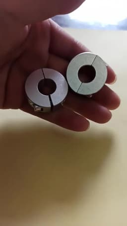 1PCS Clamp Ring Collar Double Split 6mm To 40mm Inside Diameter Shaft Collar Clamp Shaft Clamp Bearing Backstop Ring Silver